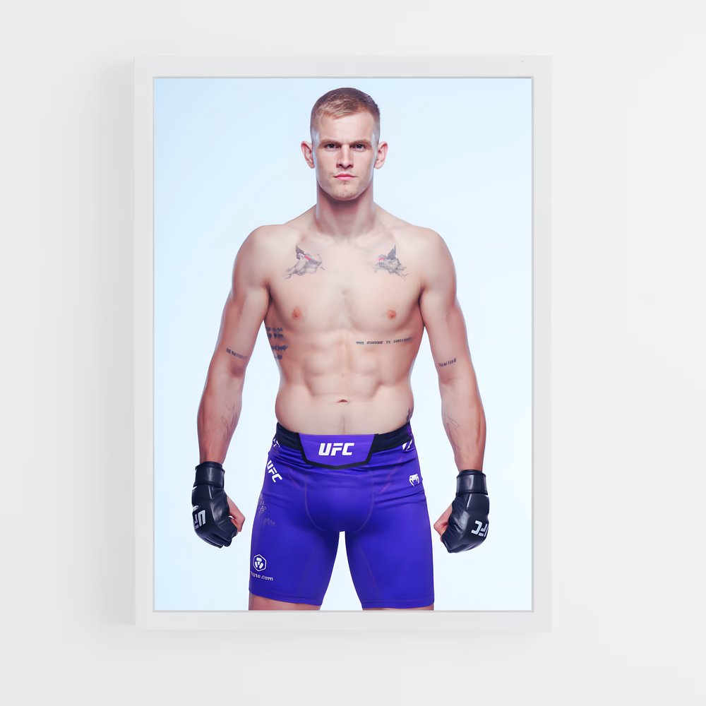 Poster Purple Fighter – affiche MMA (vue 3)